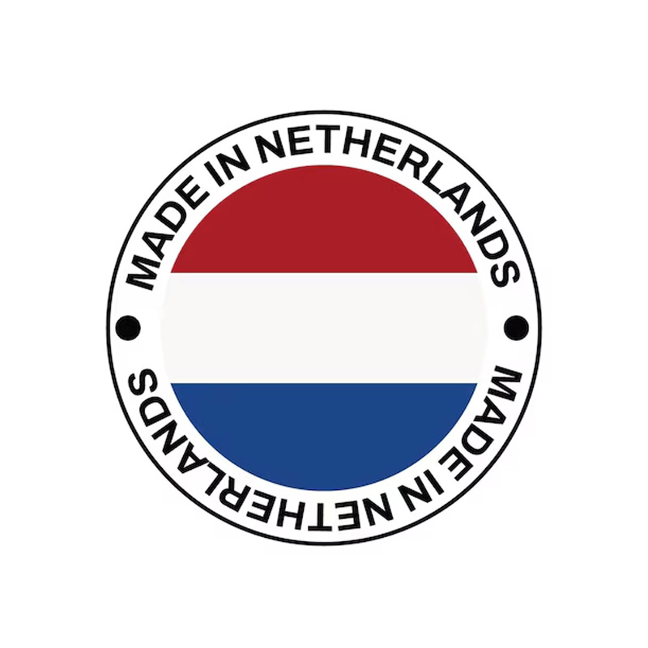 Pictogram Made in the Netherlands indicating high-quality Dutch production.