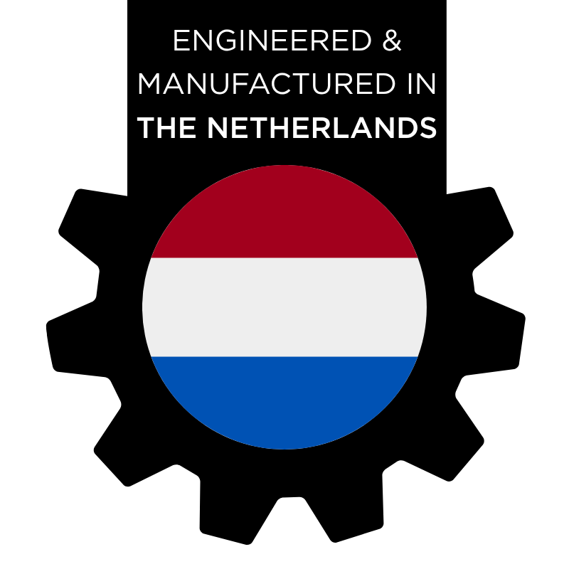 Made in the Netherlands icon indicating high-quality Dutch production.